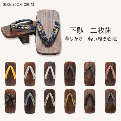【新品限定クーポン利用で2975円★特典あり】下駄 二枚歯下駄 焼桐  二枚歯 メンズ  男 浴衣 ゆかた コスプレ 男性桐下駄 25cm/26cm/27cm/geta-001