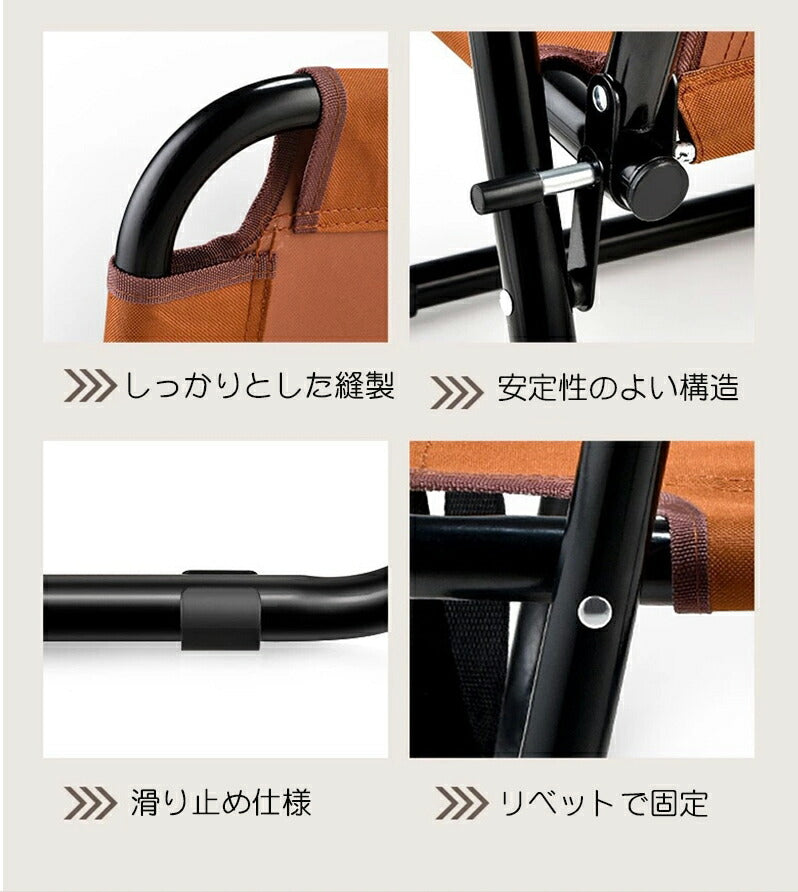 アウトドア チェア 折りたたみ クーション付き キャンプ チェア ソロキャンプ リクライニン グリラックス フォールディングベンチ オリーブ 椅子 イス キャンfoldchair-002