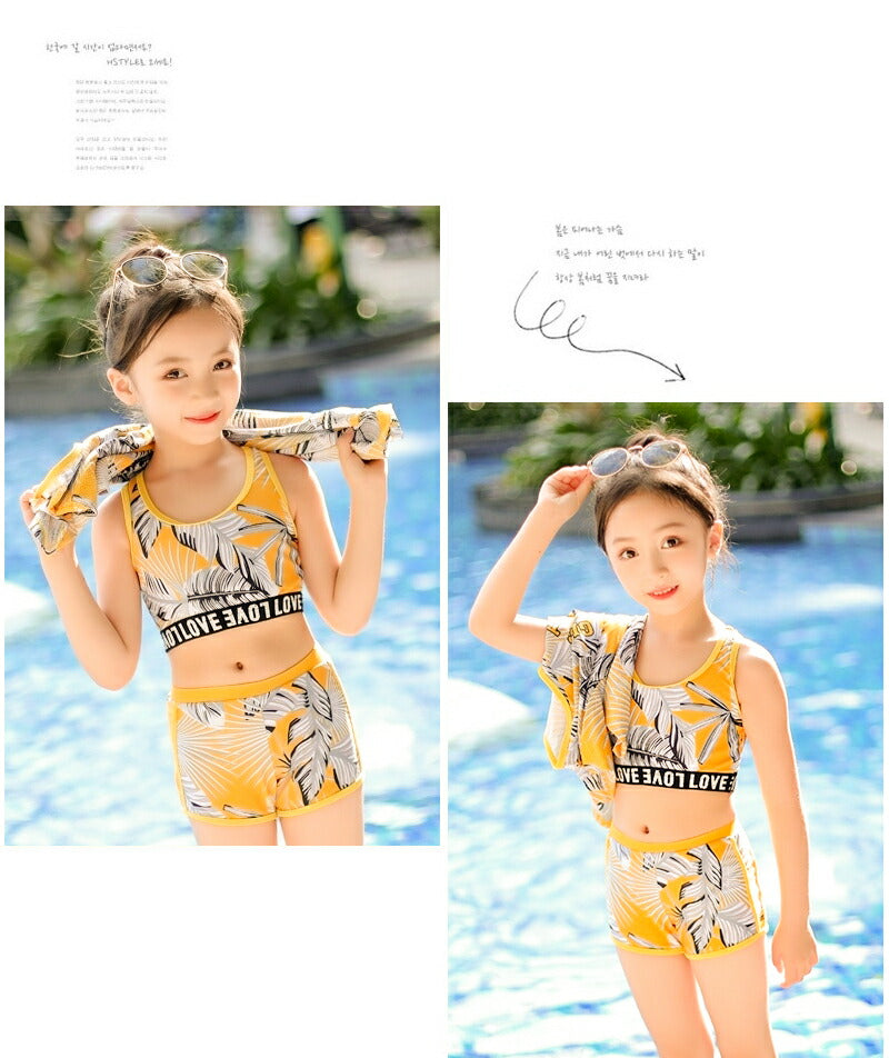 セパレート 子供 水着 女の子 ラッシュガード スクール水着 幼稚園 小学生 中学生 スイミング スクール 海水浴 スイムウェア 水遊び 長袖水着 半袖水着 キ copysku-23