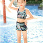 セパレート 子供 水着 女の子 ラッシュガード スクール水着 幼稚園 小学生 中学生 スイミング スクール 海水浴 スイムウェア 水遊び 長袖水着 半袖水着 キ copysku-23