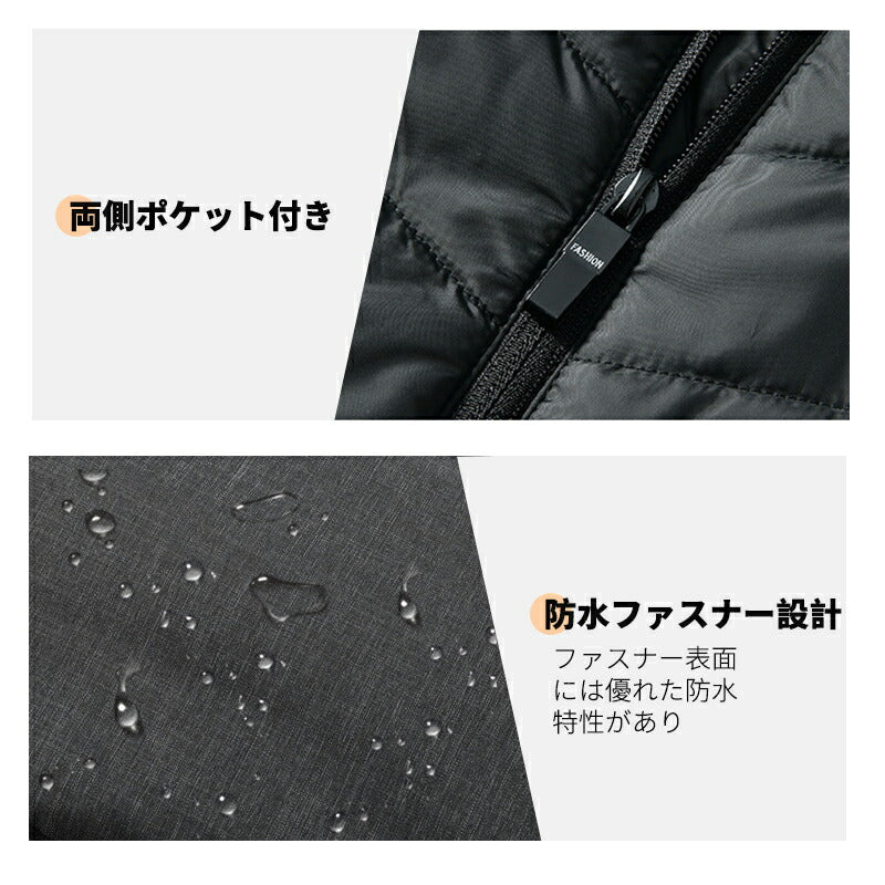 ヒーターベスト 電熱ベスト 日本製ヒーター バッテリー付き 3秒速暖 中綿 USB給電 洗える 三段階調温 軽量 冷え性 メンズ レーディス 電熱ウェア S~4 ss02