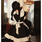 【一部即納】メイド服 6点セット コスプレ 可愛い 女の子 レディース メンズ 半袖 ロリータ ワンピース 黒 ピンク ハロウィン 大きいサイズ 定番 S-2Xitem-007