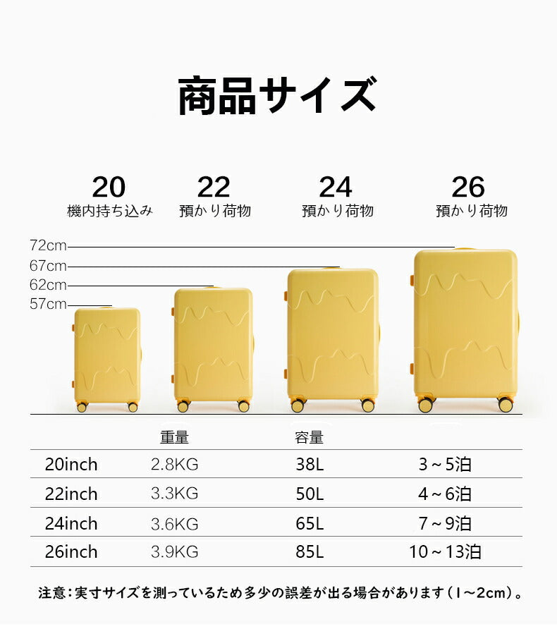 スーツケース 機内持ち込み 2024 ファスナータイプ USBポート付き キャリーケース キャリーバッグ レディース かわいい Sサイズ Mサイズ トランク 泊 suitcase-ice1