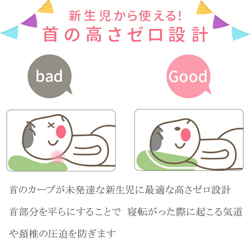 【お得な3点セット】ベビー枕 ベビーまくら 絶壁防止 赤ちゃん 枕 向き癖矯正 出産祝い プレゼント ギフト 絶壁頭 かわいい 男の子 女の子 通気性 洗える  makura-002