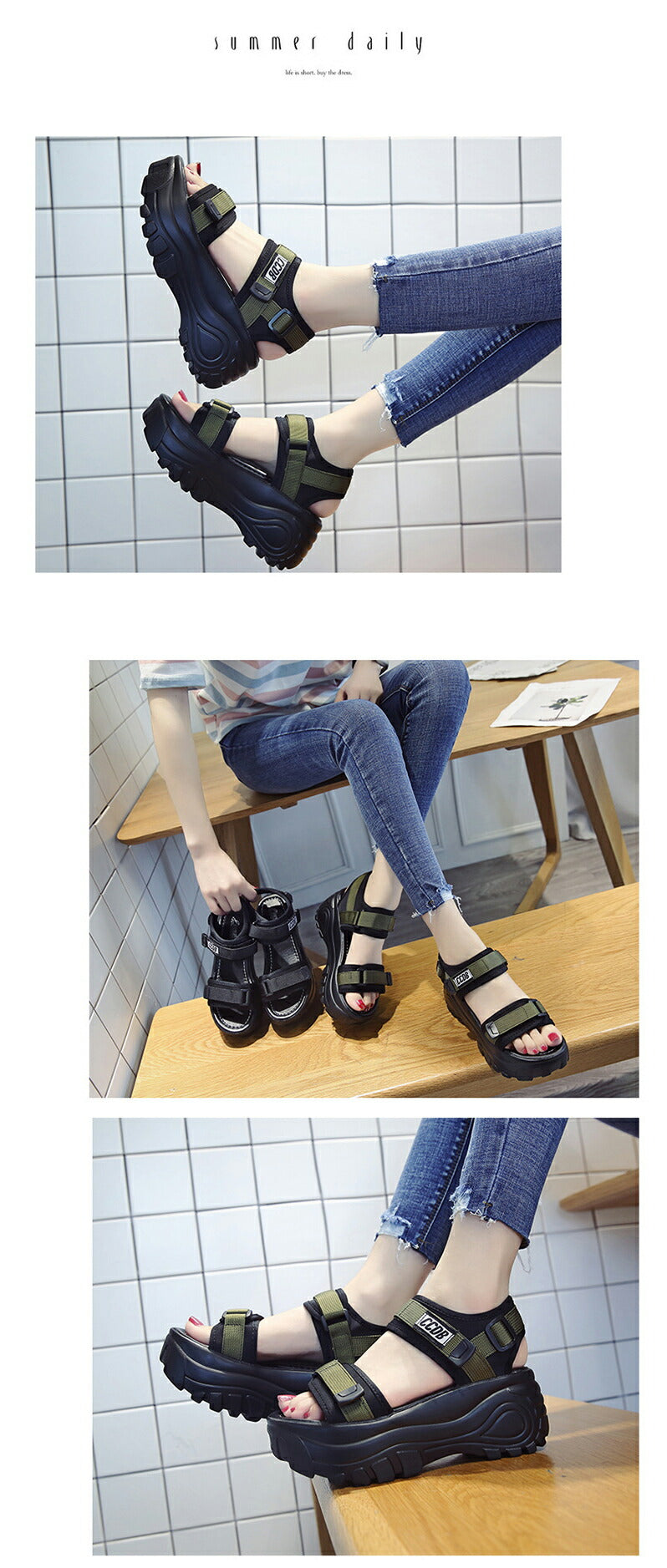 サンダル 厚底 サンダル レディース スポーツサンダル 7cm 足長効果 コンフォート サンダル 超軽量 厚底靴 スニーカー  ビーチサンダル スポーツ サンダsandals-1002
