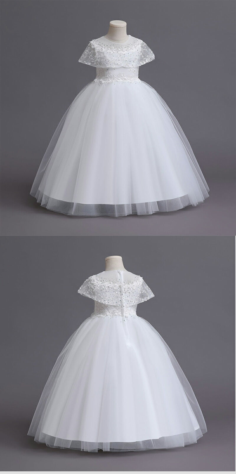 子供ドレス 結婚式 発表会 ロング レース ドレス キッズ 120 140 110フォーマル キッズ 女の子 ジュニア 子供服 ワンピース 結婚式 フラワーガーsgato-008