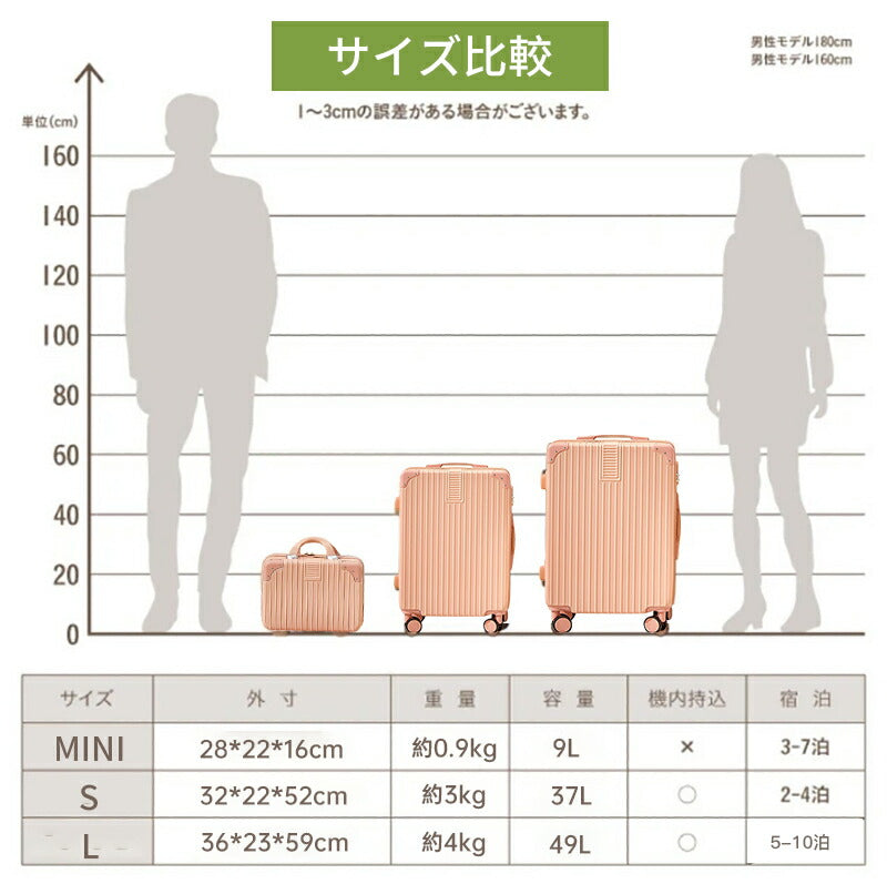 スーツケース 親子セット 機内持ち込み 軽量 小型 Sサイズ おしゃれ 短途旅行 2～3泊 人気 かわいい キャリーケース キャリーバッグトランク 旅行 カバンsuitcase-024