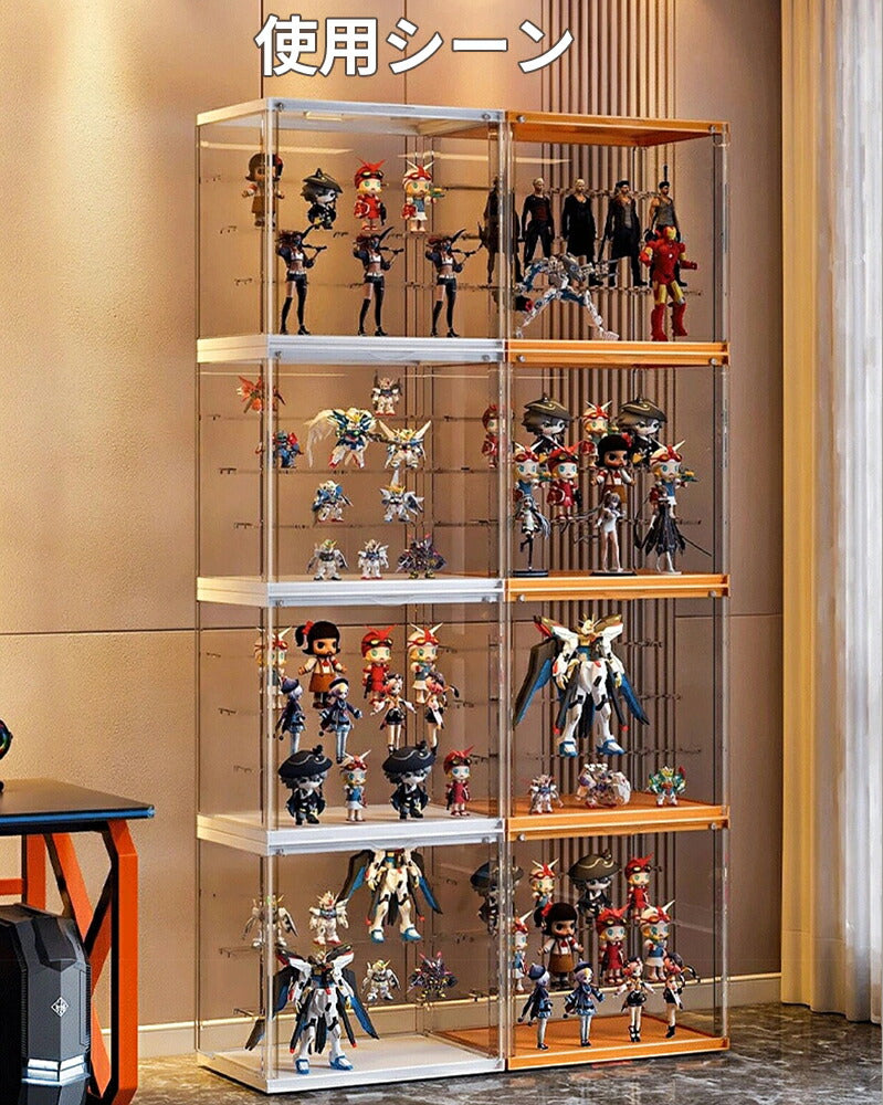 【楽天1位&安心3ヶ月保証】フィギュアケース 収納 高品質 背面ミラー コレクションケース コレクションボックス クリアケース 透明展示ケース 積み重ね可能 扉storage-3002-1