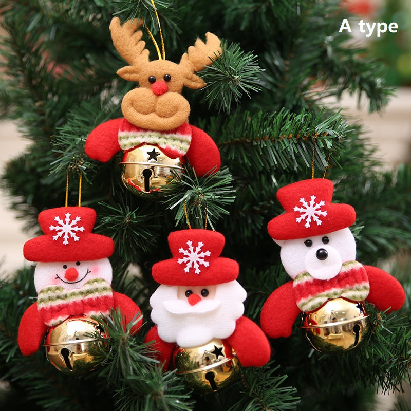 クリスマスオーナメント クリスマス 飾り 3type サンタ クリスマスツリー 飾り付け オーナメント 鈴 リース christmas ornaments 装飾christmas-001