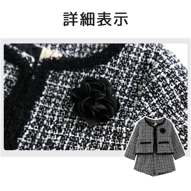 女の子 スーツ 卒業式 小学生 子供服 フォーマルスーツ 入学式 上下セット ベビー 入園式 長袖 キッズ 卒園式 フォーマル 発表会 ジャケット 短パン パン copysku-69