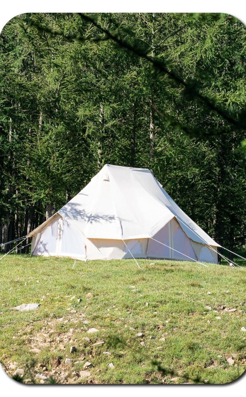 ワンポールテント ベル型 6m テント 8~14人用テント 別荘 キャンプテント 大型テント UVカット テント ベルテント ティピーテント アウトドア キャン tento-06