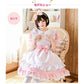 メイド服 コスプレ長袖 可愛い フリル セクシー ハロウィン ロリータ 大人 レディース エプロン カチューシャ スカート ワンピース ピンク 文化祭 リボン  maid-003
