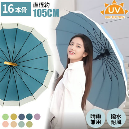 傘 レディース 16本骨 雨傘 長傘 大きめ 軽量 日傘 uvカット 日焼け対策 ジャンプ傘 木ハンドル おしゃれ 晴雨兼用 超撥水 かさ カサ ワンタッチ 耐kasa-3001