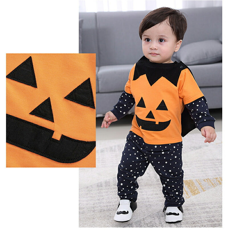 カボチャ 魔法師 子供 ハロウィン衣装 カボチャ コスプレ ハロウィン 衣装 子供 魔法師 コスチューム 子供用 パーカー ベビー キッズ　ハロウィン 仮装 コ 1-wsjfz