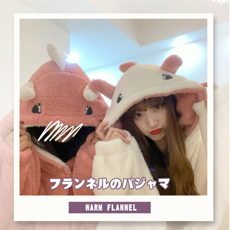 着ぐるみ パジャマ 恐竜 パジャマ レディース 冬 秋冬 ルームウェア モコモコ パジャマ ワンピース パジャマ 着ぐるみ パジャマ レディース 大人用  ワン copysku-179