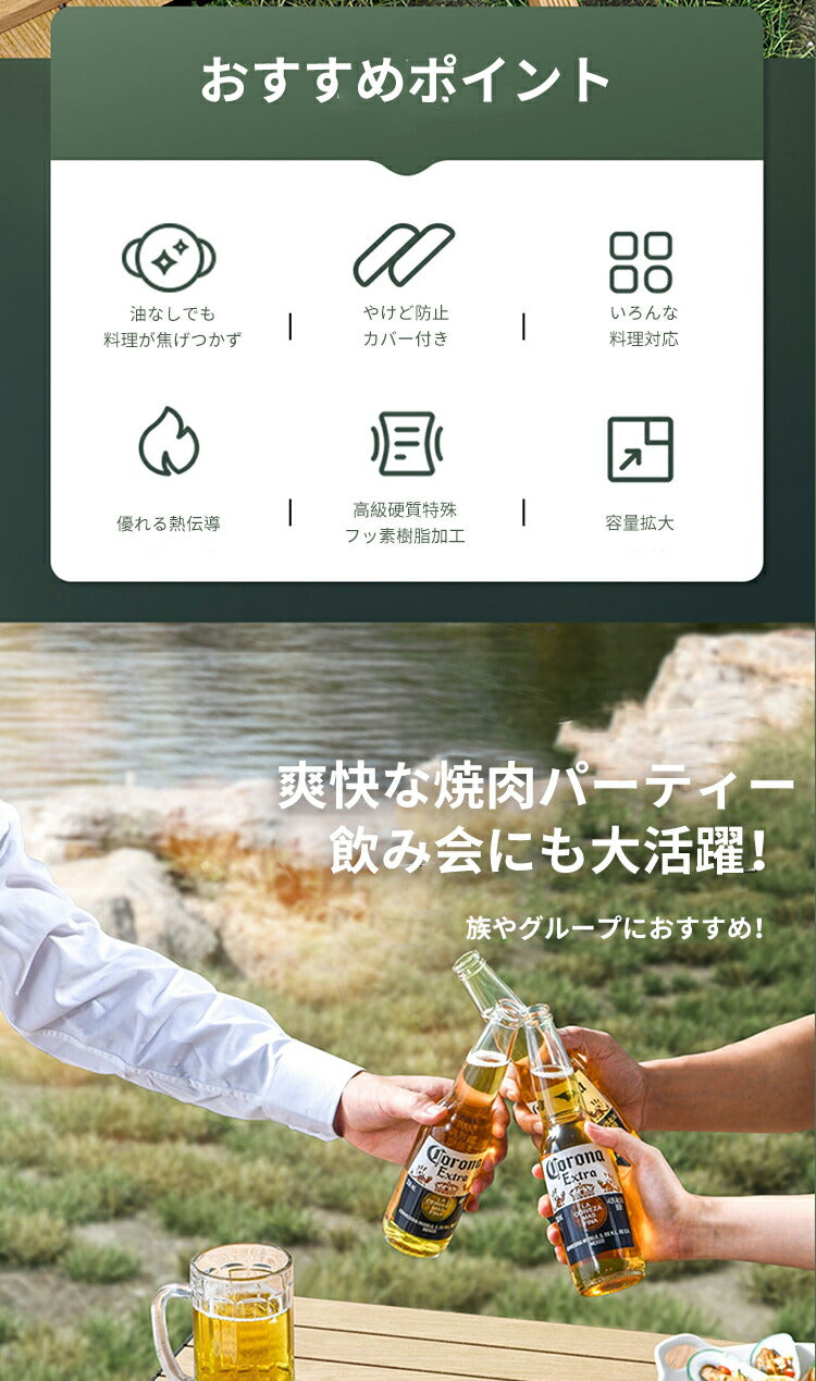 マルチグリドル 専用ケース セット 取っ手 グリドルパン 鉄板 ディープ アウトドア 鉄板 プレート IH サビにくい BBQ 炭火 直火 丸型 鉄板フライパン guridoru-01