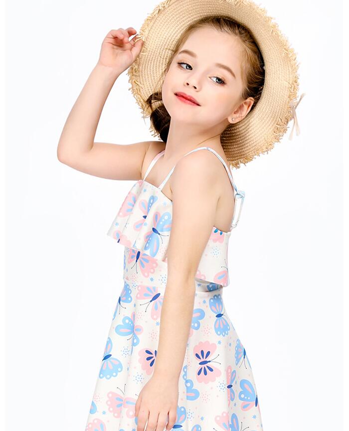 水着 キッズ 女の子 セパレート 夏にぴったり可愛い蝶々柄！！送料無料水着　キッズ 水着 女の子 ベビー水着　ワンピース　赤ちゃん　ビキニ ジュニ copysku-198