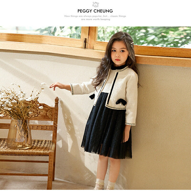 入学式 スーツ 女の子 2点セット 卒業式 子供 ドレス 入園式 子どもドレス 卒園式 ワンピース 七五三 演奏会 黒 上品 可愛い ボレロ ノースリブ プリン copysku-67