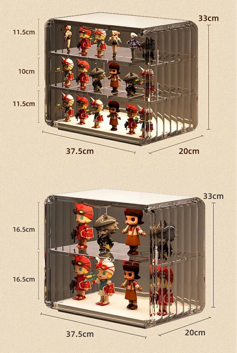 フィギュアケース 高品質 コレクションケース 収納 コレクション ボックス クリアケース 透明展示ケース 積み重ね可能 扉付き 組み立て式 透明 アクリル ケー storage-011