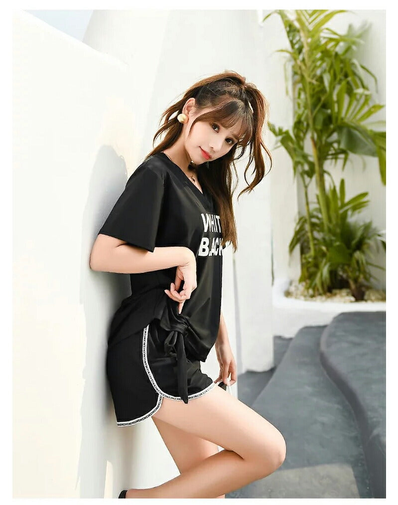 体型カバー 水着 レディース かわいい セパレート 水着 韓国 中学生 高校生 おしゃれ 体型カバー 水着 3点セット 20代 女の子 小胸 二の腕カバー 露出 wswimsuit-007