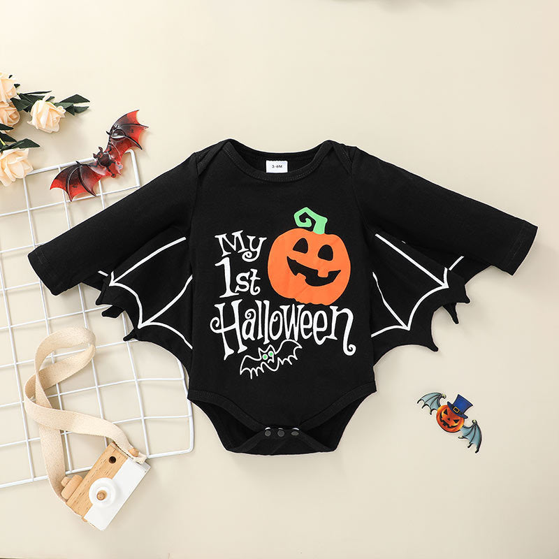 ロンパース ベビー ベビーロンパース 男の子 女の子 こうもり コウモリ コウモリコスチューム ハロウィン 仮装 ベビーコスチューム コスチューム 仮装 ブラッ 3-ngy