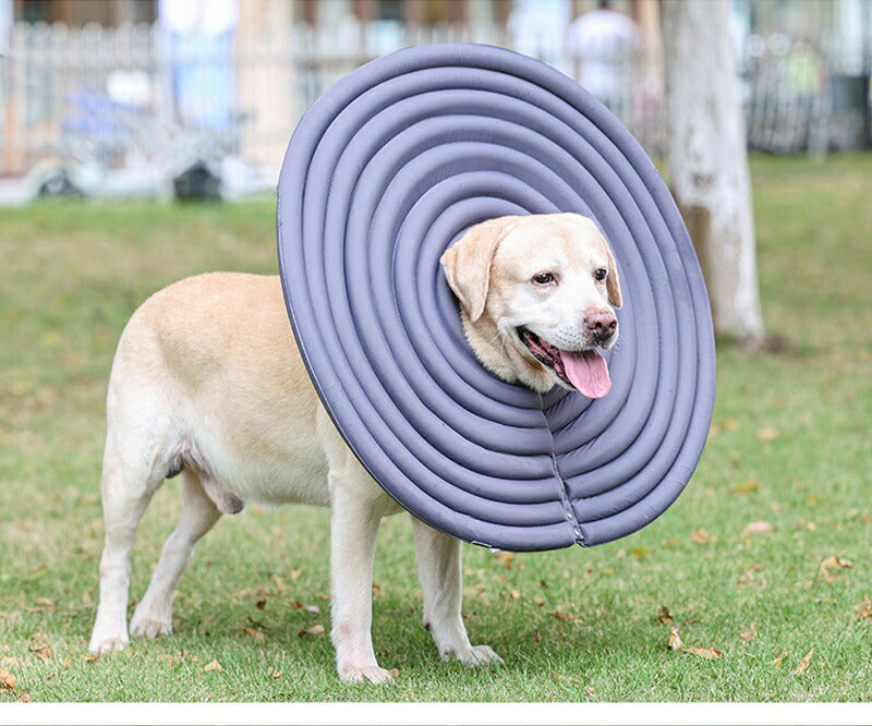 エリザベスカラー 犬 猫 用エリザベスカラー ドーナツ型 ワイドタイプ 簡単装着 ソフトロングタイプ 術後ケア 介護用 傷口保護 足舐め防止 小型犬 中型犬 大necklace-001