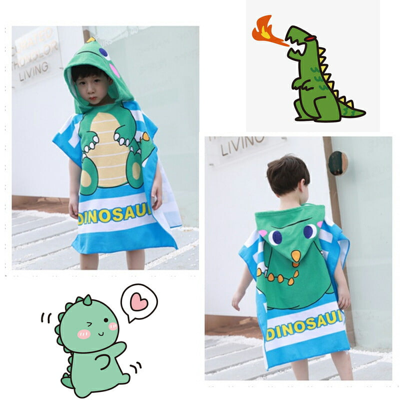 吸水タオル 着替えタオル ポンチョタオル キッズ 子供用 吸水速乾 マイクロファイバー スイムタオル 水着 ウェットスーツ お風呂上り 海 プール ビーチタオル copysku-34