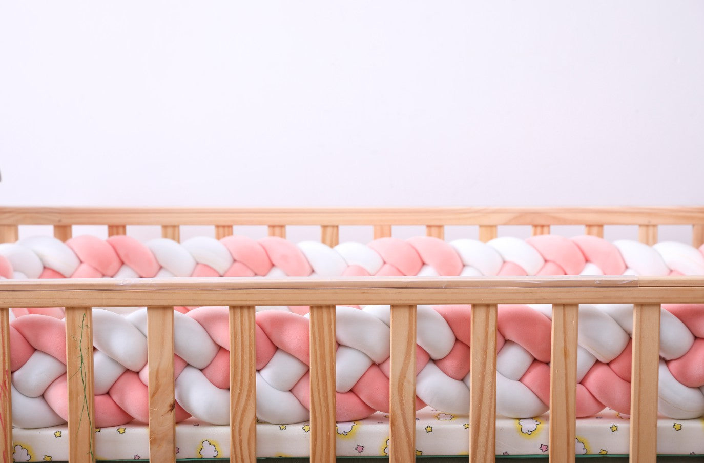 寝返り防止クッション4本 3Mソフトノットピロー編み ベッドガード ノットクッション ベビー ベッドガード ベッドサイド サイドガード ベッドバンパー 赤ちゃん copysku-19