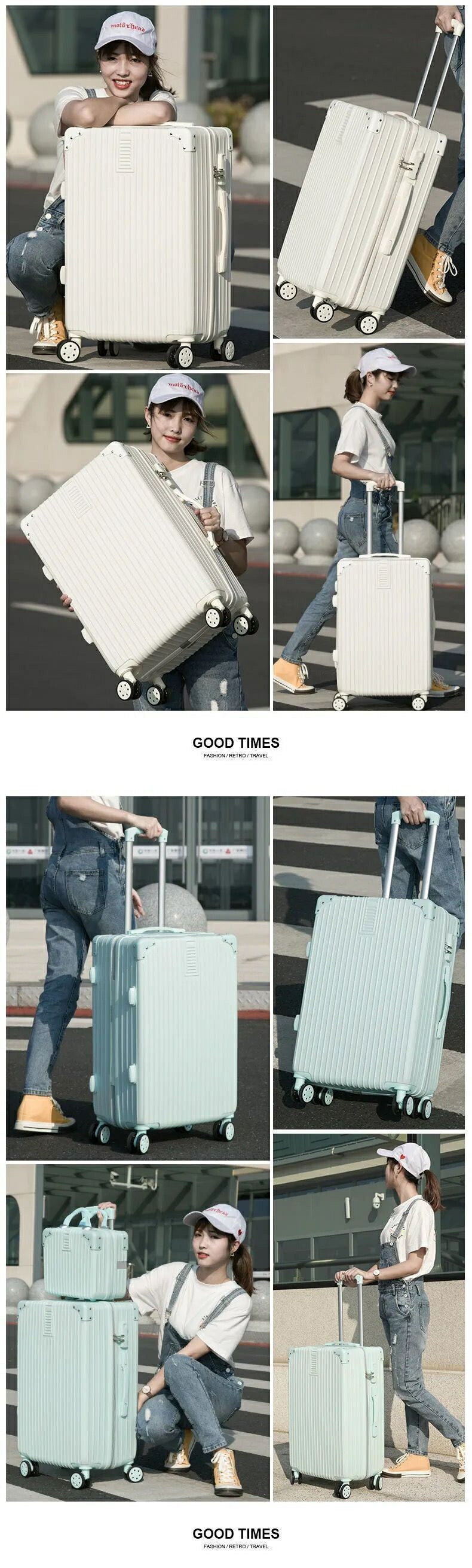 スーツケース 親子セット 機内持ち込み 軽量 小型 Sサイズ おしゃれ 短途旅行 2～3泊 人気 かわいい キャリーケース キャリーバッグトランク 旅行 カバンsuitcase-024