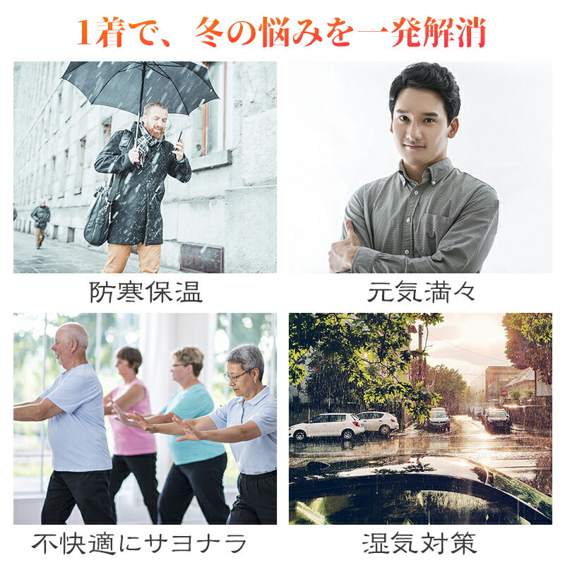 【進化版】電熱ベスト ヒートジャケット 加熱服 3段温度調整 防寒対策 屋外作業 秋冬用 9箇所発熱 バッテリー給電 ヒーター9枚内蔵 男女兼用 メンズ レディbesuto-001