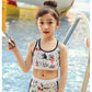 セパレート 子供 水着 女の子 ラッシュガード スクール水着 幼稚園 小学生 中学生 スイミング スクール 海水浴 スイムウェア 水遊び 長袖水着 半袖水着 キ copysku-23