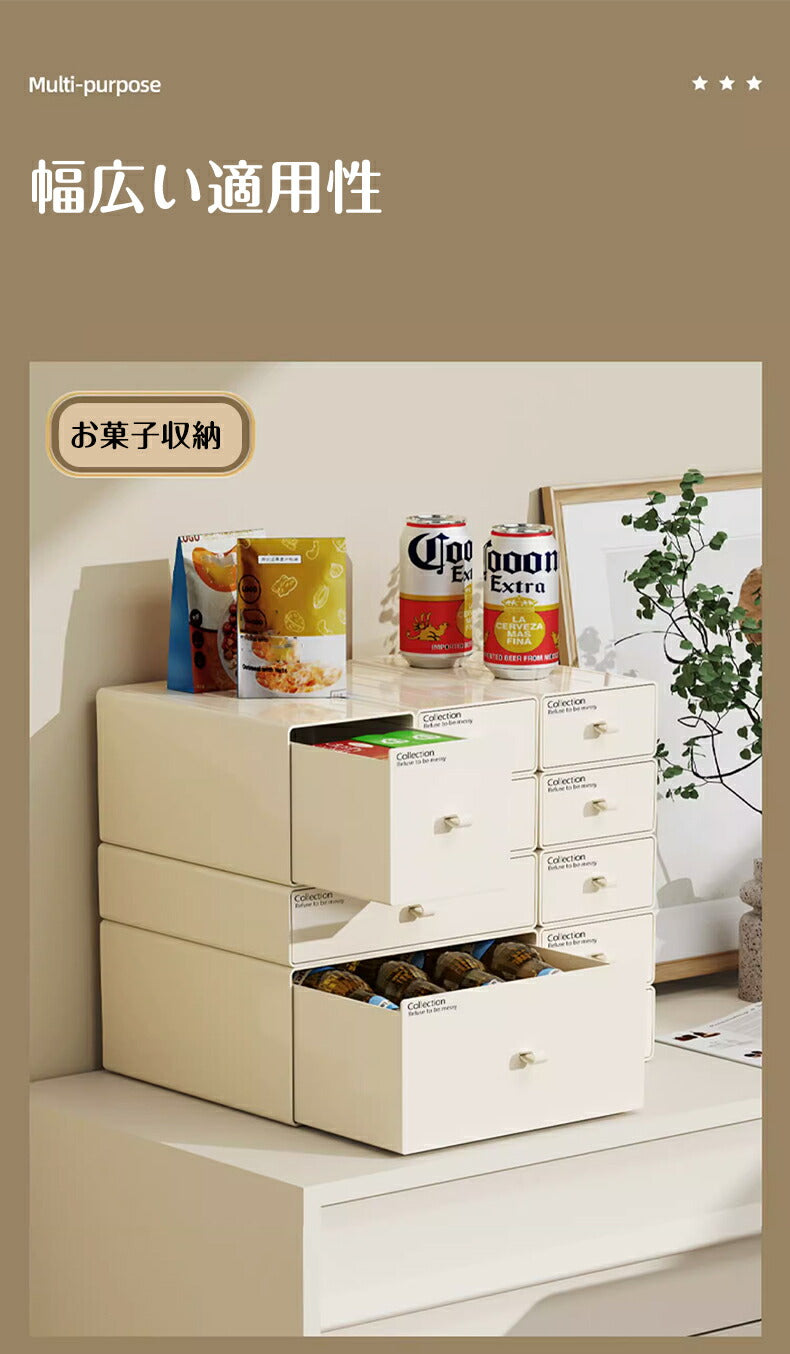 卓上収納ケース 引き出し 小物 収納ボックス 小物収納 軽量 プラスチック 文房具収納 書類ケース 化粧品 事務用品 卓上収納 小物入れ 小物ケース デスク収納 storage-0141