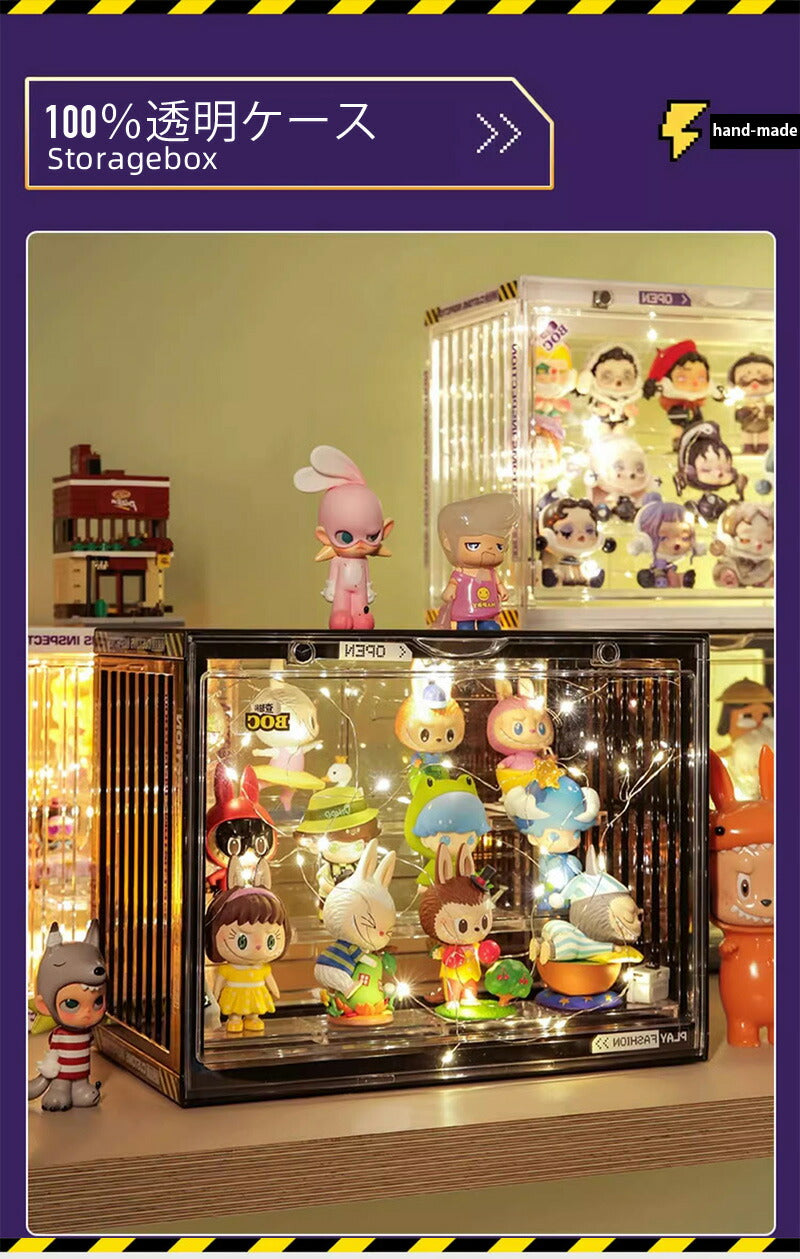 フィギュアケース 収納 コレクション ボックス 高品質 コレクションケース クリアケース 透明展示ケース 積み重ね可能 扉付き 組み立て式 透明 アクリル ケー storage-035