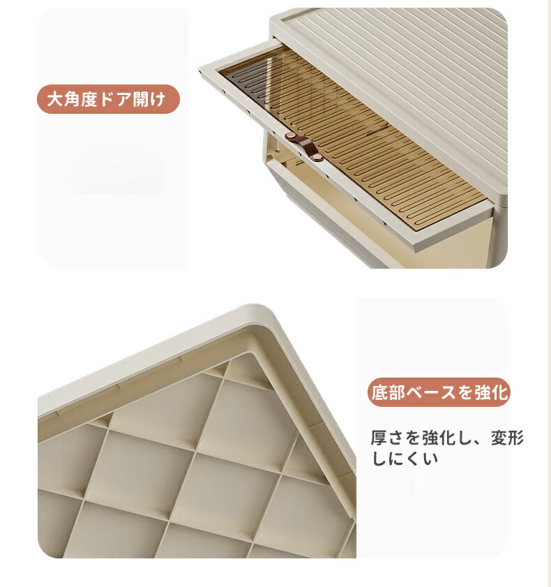 収納ボックス キャスター付き 前開き 大容量 押入れ収納 積み重ね 折りたたみ 衣装収納ボックス 収納ケース コンテナ 横置き 収納 衣類 透明収納ケース 棚  storage-2098