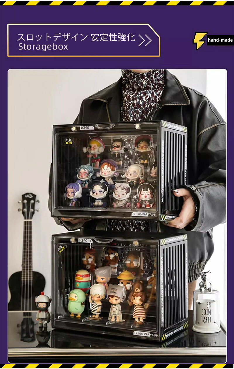 フィギュアケース 収納 コレクション ボックス 高品質 コレクションケース クリアケース 透明展示ケース 積み重ね可能 扉付き 組み立て式 透明 アクリル ケー ss25