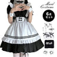 メイド服 コスプレ可愛い セクシー 制服 ハロウィン ゆめかわ 大人 レディース  6点セット エプロン カチューシャ 半袖 ゴスロリ シンプル スカート ロリ maid-001