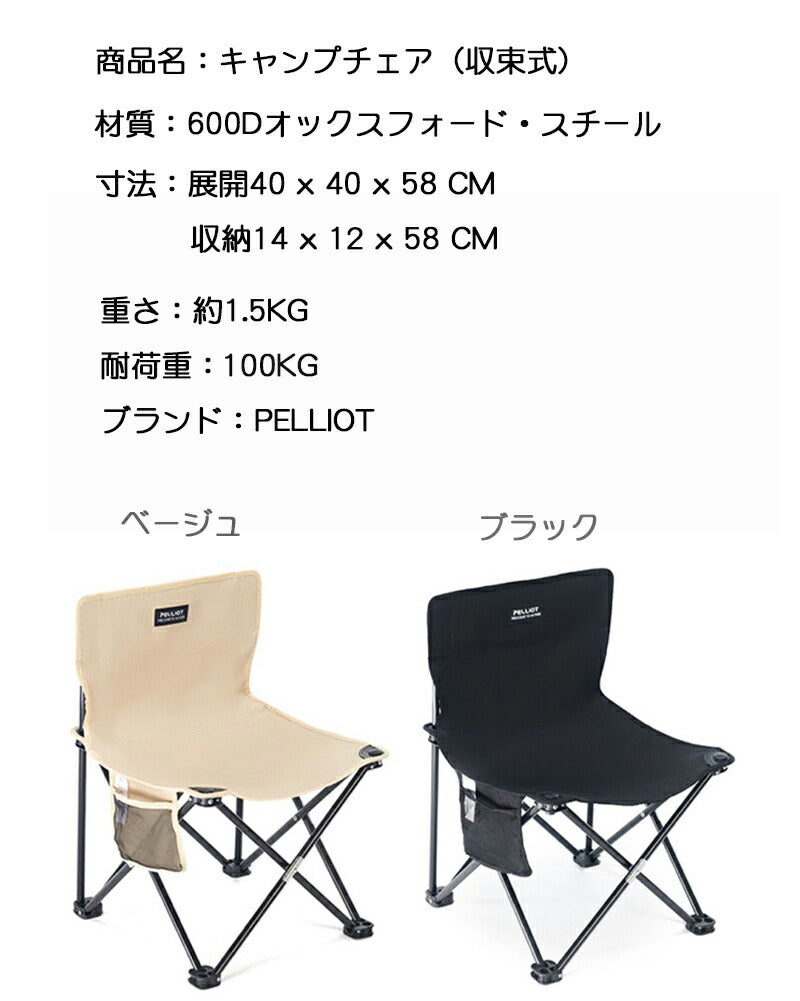 アウトドアチェア 2個セット 軽量 アウトドア椅子 折りたたみ レジャー用品 チェアー キャンプチェア レジャーチェア コンパクト イス 収納袋付 折りたたみ  foldchair-005