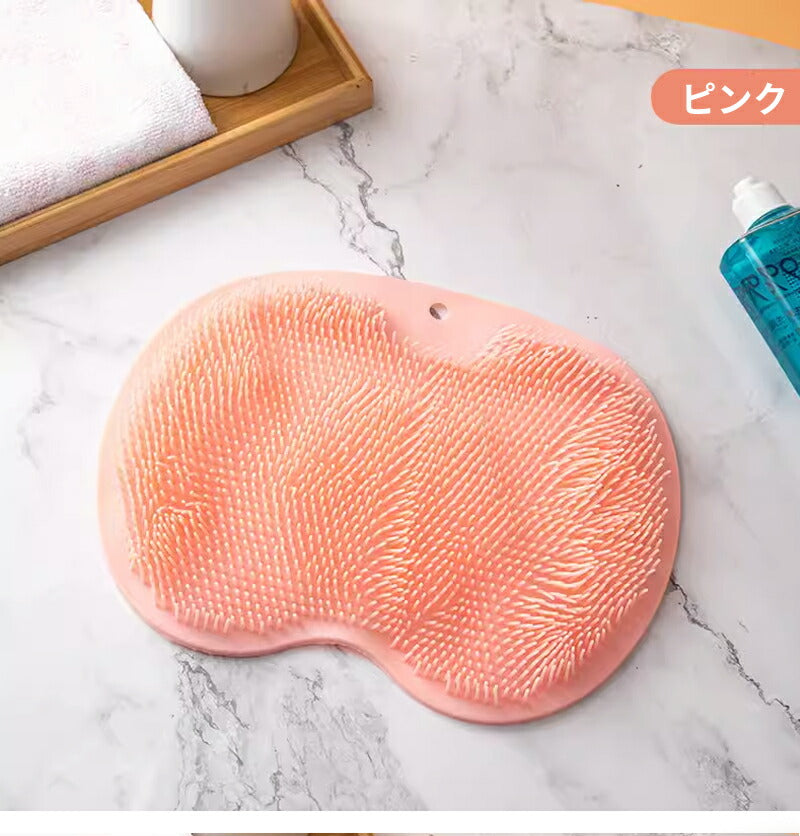 フットブラシ 足臭 足裏ケア お風呂 柔らか 足洗い フット 背中ケア ブラシ マット 足洗用 足洗マット シリコン 爪ブラシ 足洗いマット 足裏ブラシ フット furou-001