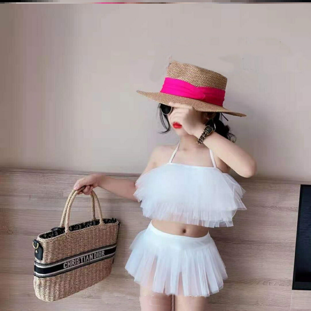 キッズ 水着 女の子 セパレートキッズ 水着 女の子 ワンピース水着 80cm 90cm 100cm 110cm 120cm 130cm子供用 2点セット 露出swimsuit-018