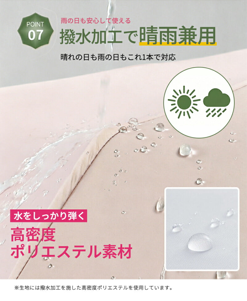 日傘 折りたたみ傘 折り畳み傘 折畳傘 雨傘 晴雨兼用 完全遮光 UVカット99％ UPF50+ 紫外線対策 遮熱 涼しい 自動開閉 ワンタッチ 軽量 超軽量 丈夫 6本骨 大きめ コンパクト 防水 撥水 速乾 濡れない レディース メンズ 男女兼用 かわいい 春 夏 梅雨