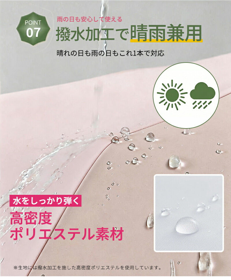 日傘 折りたたみ傘 折り畳み傘 折畳傘 雨傘 晴雨兼用 完全遮光 UVカット99％ UPF50+ 紫外線対策 遮熱 涼しい 自動開閉 ワンタッチ 軽量 超軽量 丈夫 6本骨 大きめ コンパクト 防水 撥水 速乾 濡れない レディース メンズ 男女兼用 かわいい 春 夏 梅雨