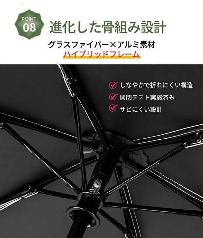 日傘 折りたたみ傘 折り畳み傘 折畳傘 雨傘 晴雨兼用 完全遮光 UVカット99％ UPF50+ 紫外線対策 遮熱 涼しい 自動開閉 ワンタッチ 軽量 超軽量 丈夫 6本骨 大きめ コンパクト 防水 撥水 速乾 濡れない レディース メンズ 男女兼用 かわいい 春 夏 梅雨