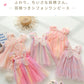 子供 ドレス 女の子 ワンピース ベビー キッズ チュールドレス 羽根つき 天使 妖精 蝶 ノースリーブ プリンセスドレス フォーマル 発表会 ピアノ発表会 結婚式 誕生日 撮影 コスプレ 子供服 チュニック レインボー ピンク カラフル かわいい 小学生 80 90 100 110 120 130 春