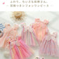 子供 ドレス 女の子 ワンピース ベビー キッズ チュールドレス 羽根つき 天使 妖精 蝶 ノースリーブ プリンセスドレス フォーマル 発表会 ピアノ発表会 結婚式 誕生日 撮影 コスプレ 子供服 チュニック レインボー ピンク カラフル かわいい 小学生 80 90 100 110 120 130 春