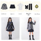 入学式スーツ 子供 セーラー服 チェックスカート キッズ 卒業式　5点セット 女子学生制服 上下セット フォーマル スクールシャkidssuit-003