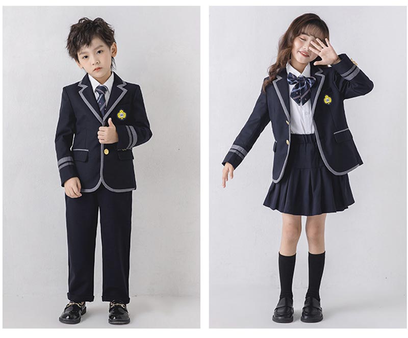入学式スーツ 子供 セーラー服 チェックスカート キッズ 卒業式　5点セット 女子学生制服 上下セット フォーマル スクールシャkidssuit-003
