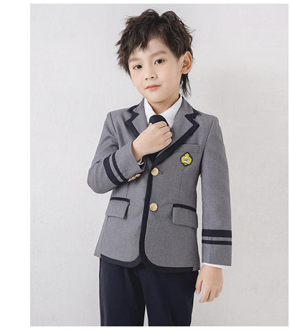 入学式スーツ 子供 セーラー服 チェックスカート キッズ 卒業式　5点セット 女子学生制服 上下セット フォーマル スクールシャツ ジュニア 入学式 子供服 男の子 女子高校生ミニスカ 子どもダンス 演出服 学生服 コスチューム 女の子