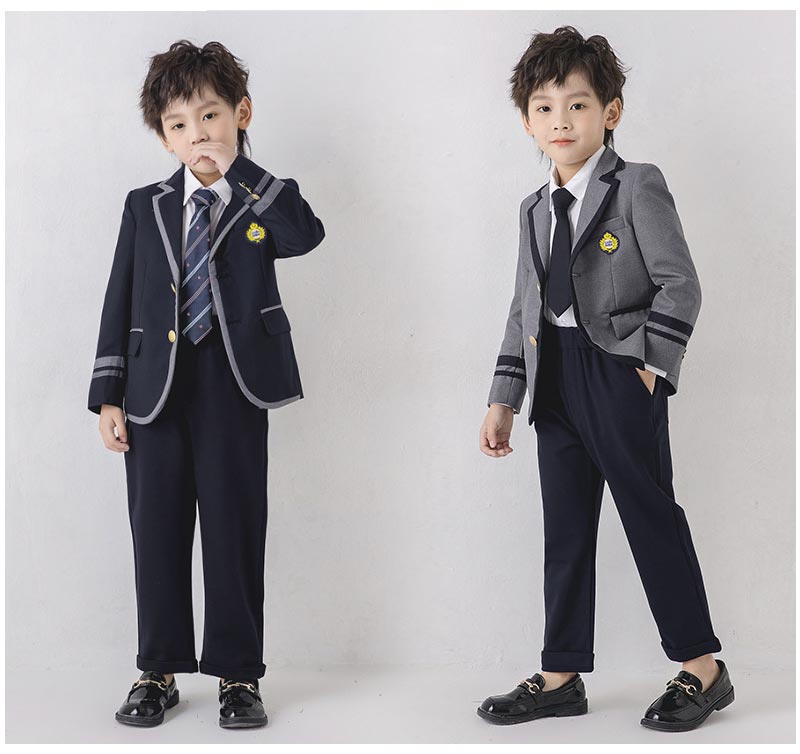 入学式スーツ 子供 セーラー服 チェックスカート キッズ 卒業式　5点セット 女子学生制服 上下セット フォーマル スクールシャkidssuit-003