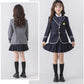 入学式スーツ 子供 セーラー服 チェックスカート キッズ 卒業式　5点セット 女子学生制服 上下セット フォーマル スクールシャkidssuit-003