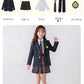 入学式 スーツ 子供 セーラー服　チェックスカート キッズ 卒業式　5点セット 女子学生制服 上下セット フォーマル スクールシkidssuit-004